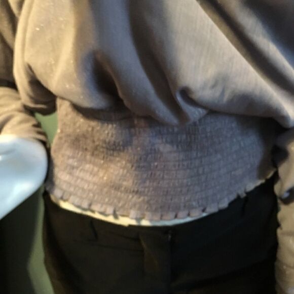 Grey metallic lavender Chiffon 2 in 1 Blouse - Picture 8 of 14